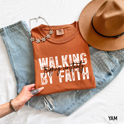 Walking By Faith Adult Comfort Colors T-Shirt