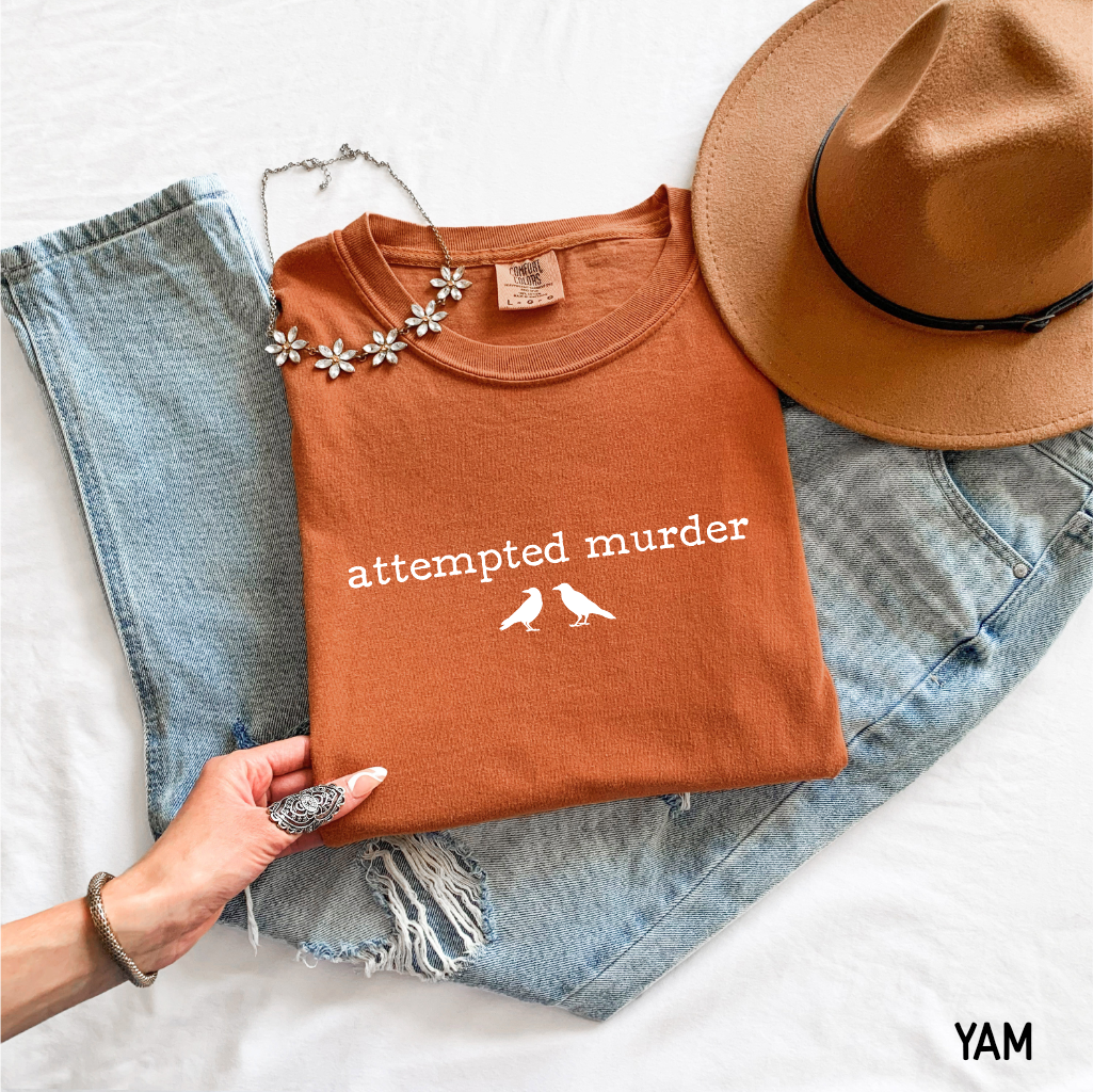 Funny Attempted Murder Comfort Colors Adult T-shirt