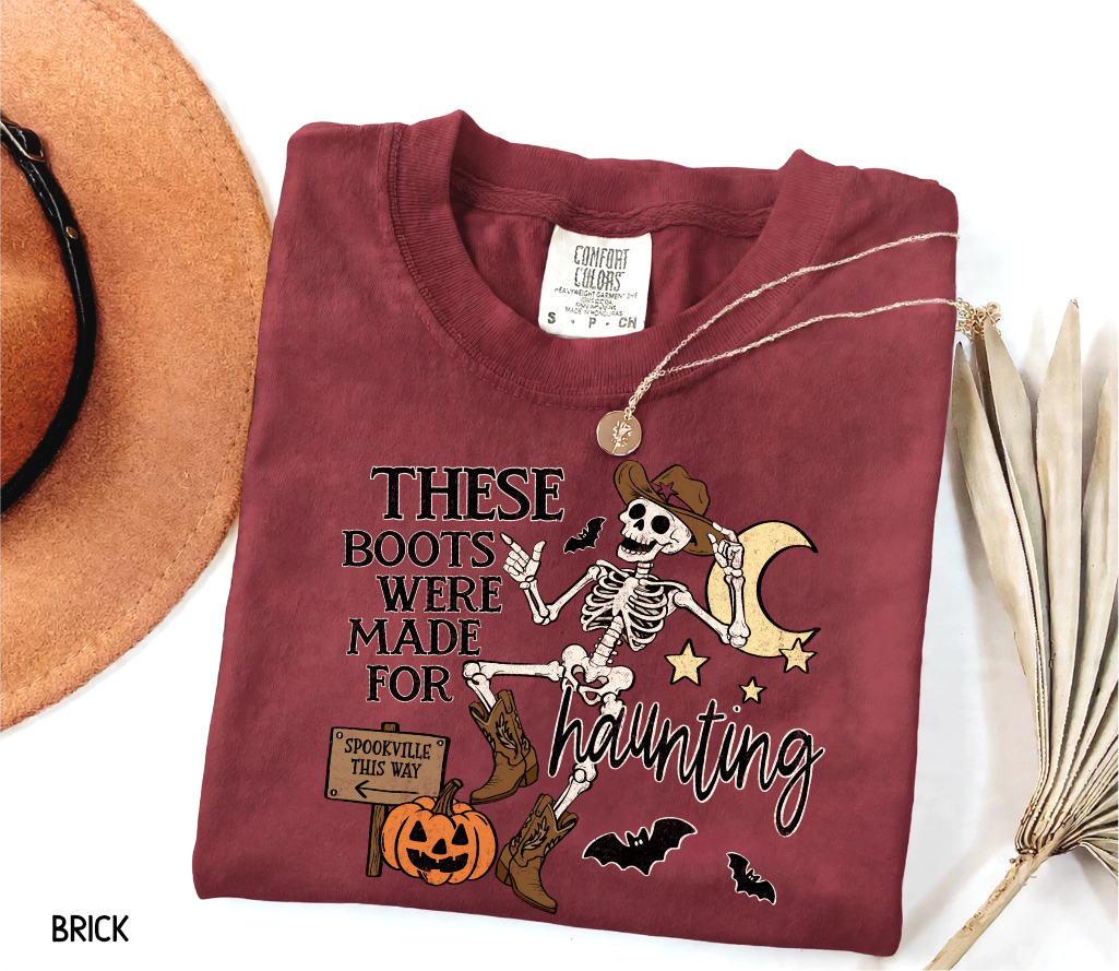 These Boots Were Made for Haunting Adult Comfort Colors T-Shirt