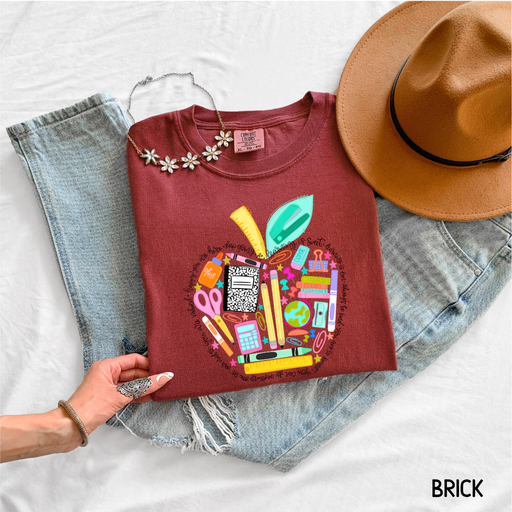 Teacher Supplies Adult Comfort Colors T-Shirt