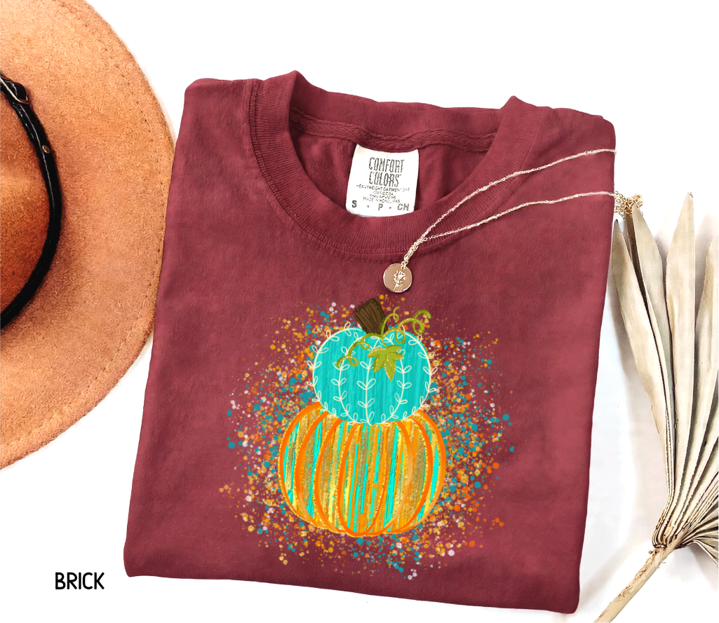 Colorful Pumpkin Adult Comfort Colors T-Shirt