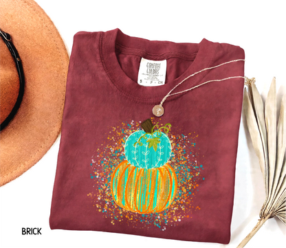 Colorful Pumpkin Adult Comfort Colors T-Shirt