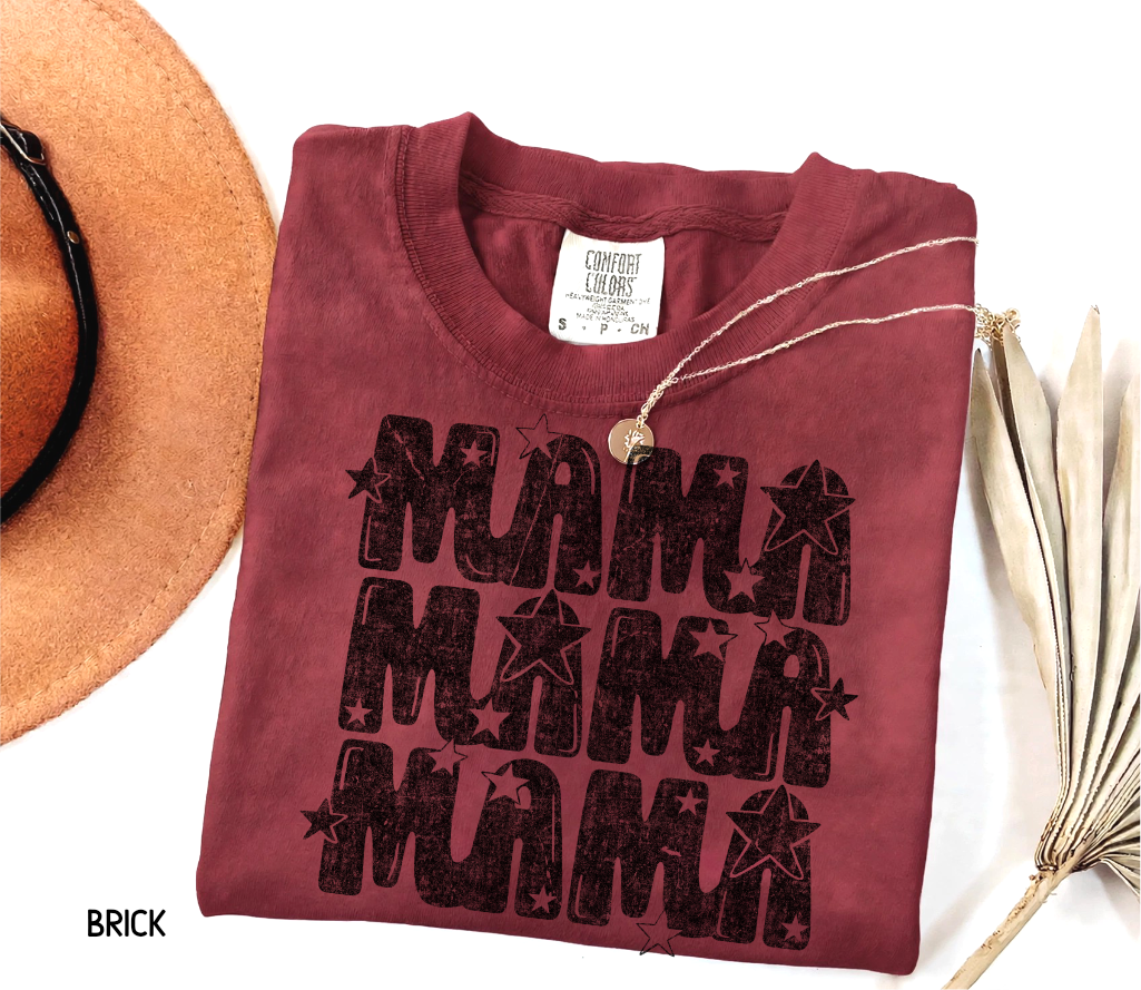 Mama with Stars Adult Comfort Colors T-Shirt
