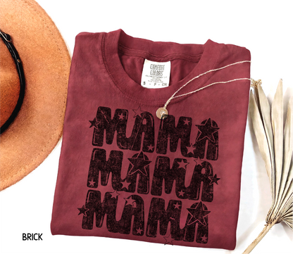 Mama with Stars Adult Comfort Colors T-Shirt