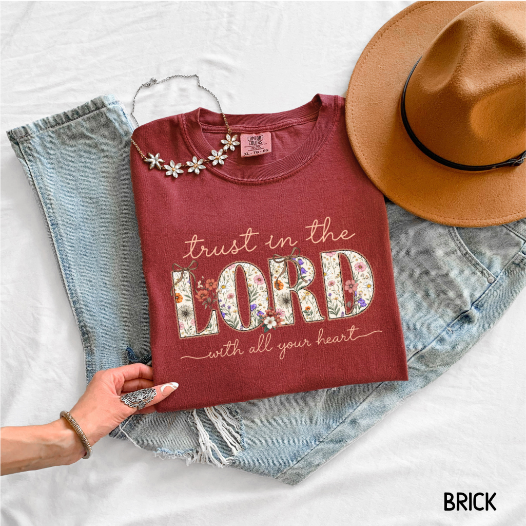 Trust in the Lord with All Your Heart Adult Comfort Colors T-Shirt