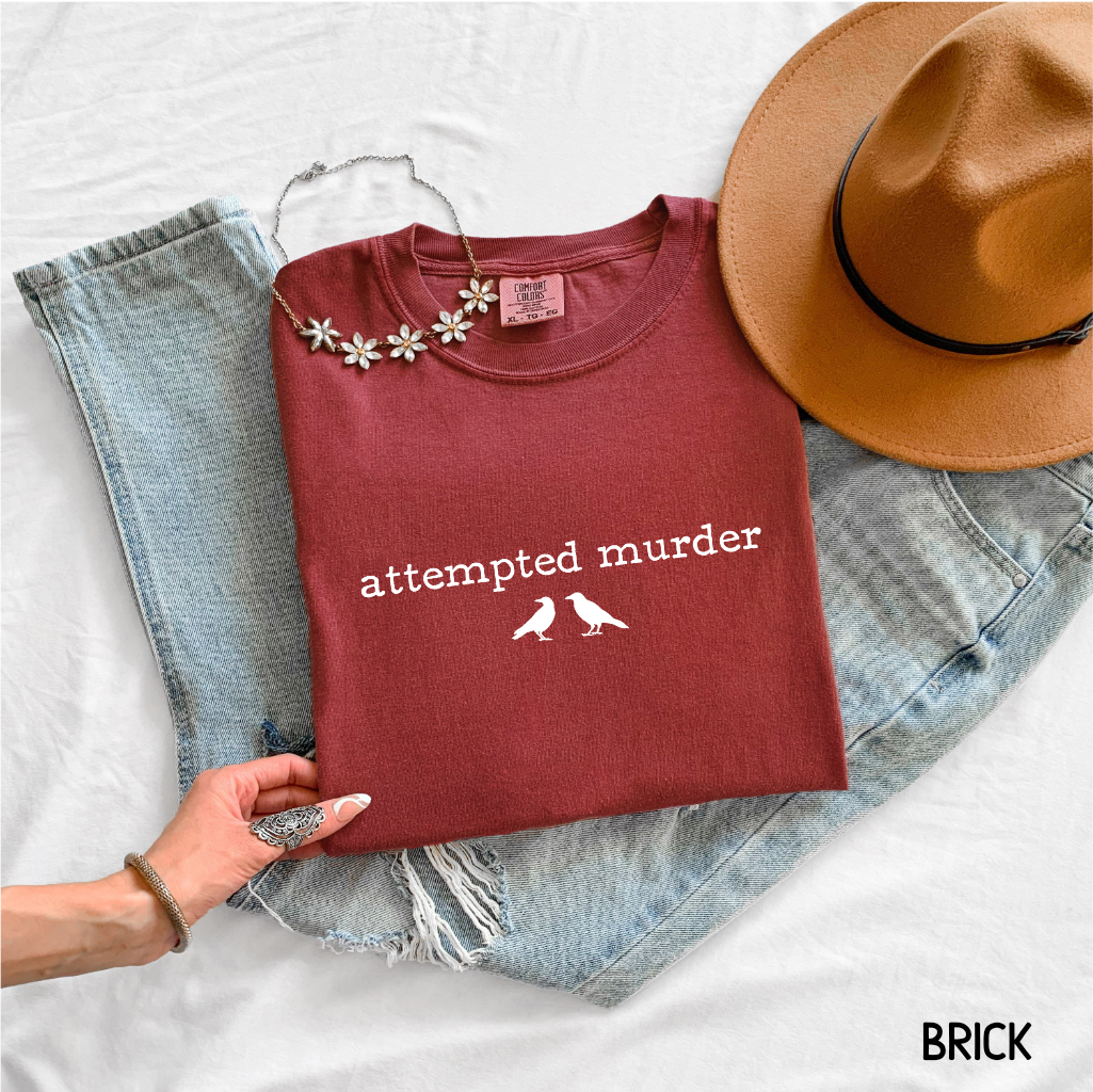 Funny Attempted Murder Comfort Colors Adult T-shirt