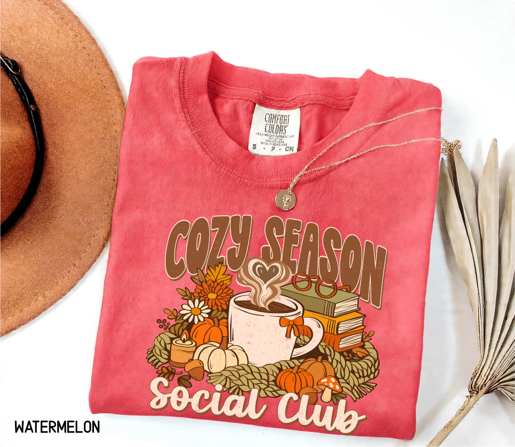Cozy Season Social Club Adult Comfort Colors T-Shirt