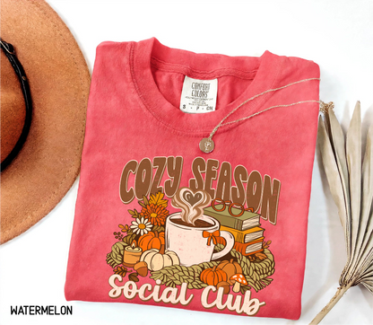 Cozy Season Social Club Adult Comfort Colors T-Shirt