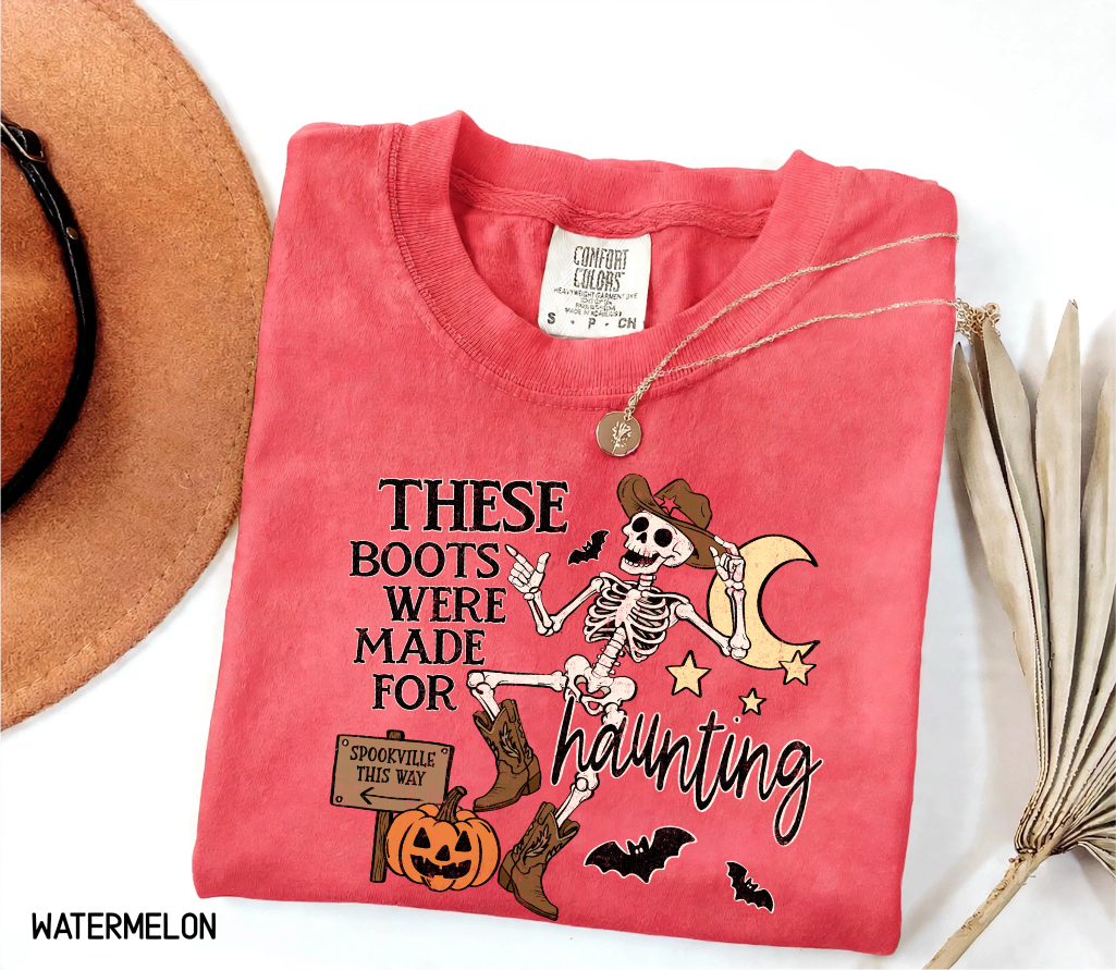These Boots Were Made for Haunting Adult Comfort Colors T-Shirt