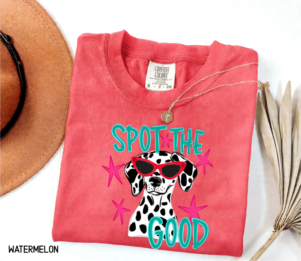 Spot The Good Dalmatian Adult Comfort Colors T-Shirt