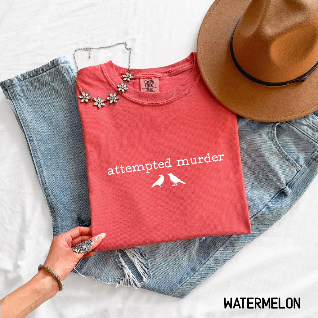 Funny Attempted Murder Comfort Colors Adult T-shirt