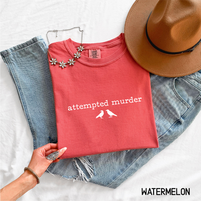 Funny Attempted Murder Comfort Colors Adult T-shirt