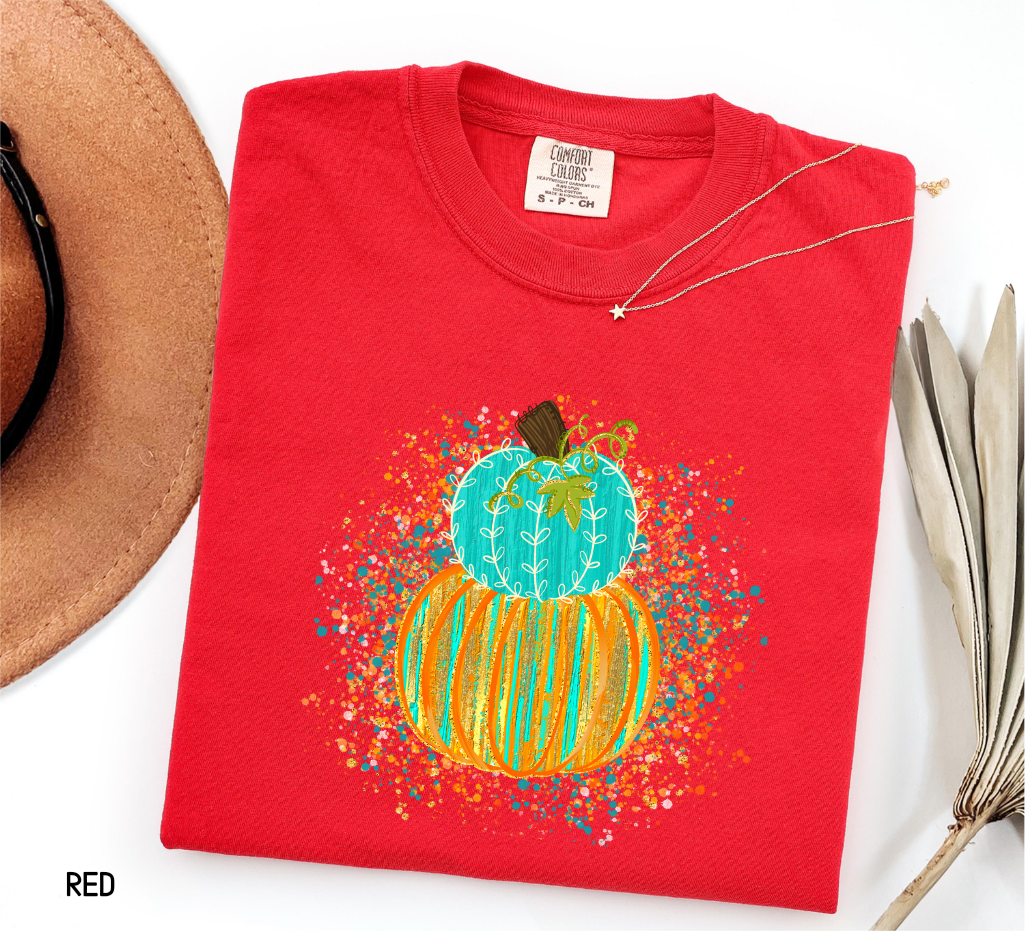 Colorful Pumpkin Adult Comfort Colors T-Shirt