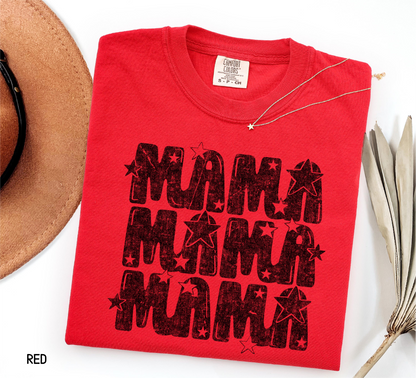 Mama with Stars Adult Comfort Colors T-Shirt