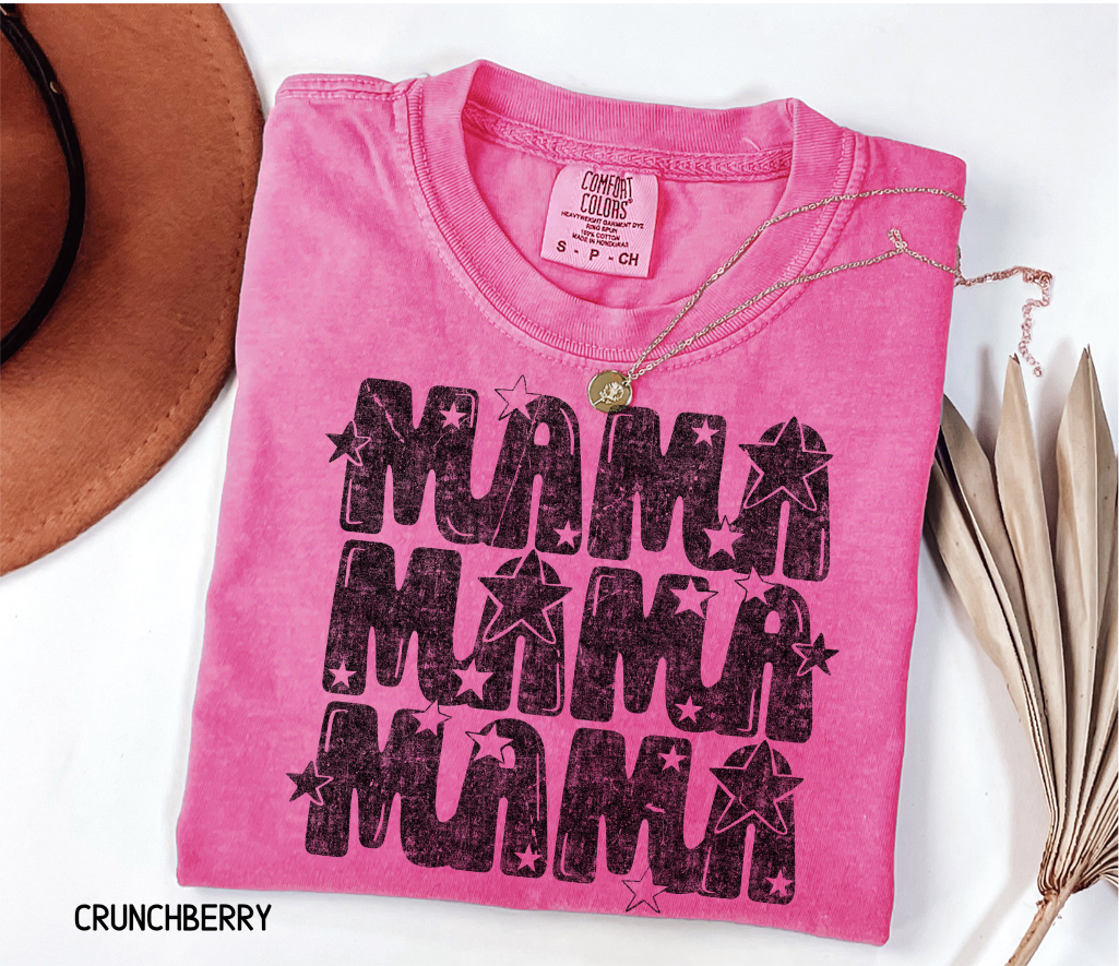 Mama with Stars Adult Comfort Colors T-Shirt