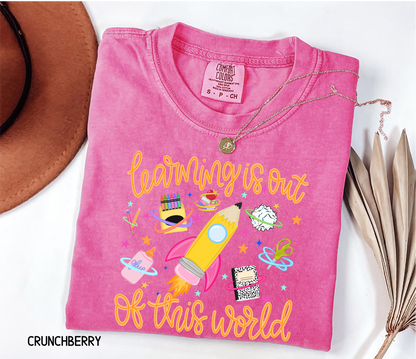 Learning is Out of This World Adult Comfort Colors T-Shirt