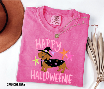 Happy Halloweenie Dachshund Adult Comfort Colors T-Shirt