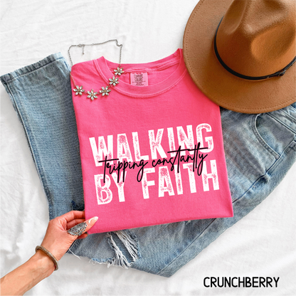 Walking By Faith Adult Comfort Colors T-Shirt