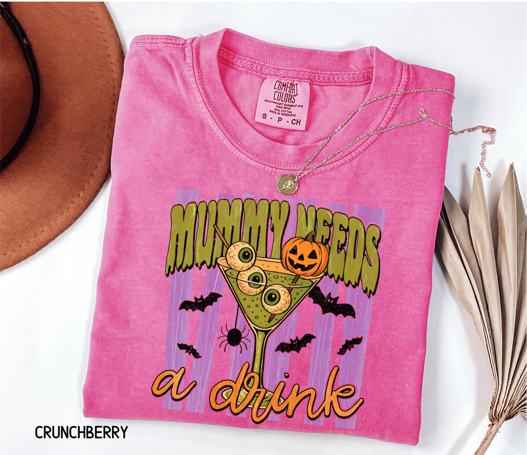 Mummy Needs a Drink Adult Comfort Colors T-Shirt