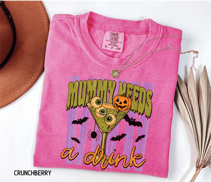 Mummy Needs a Drink Adult Comfort Colors T-Shirt