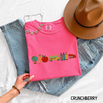 Apple Teacher Adult Comfort Colors T-Shirt