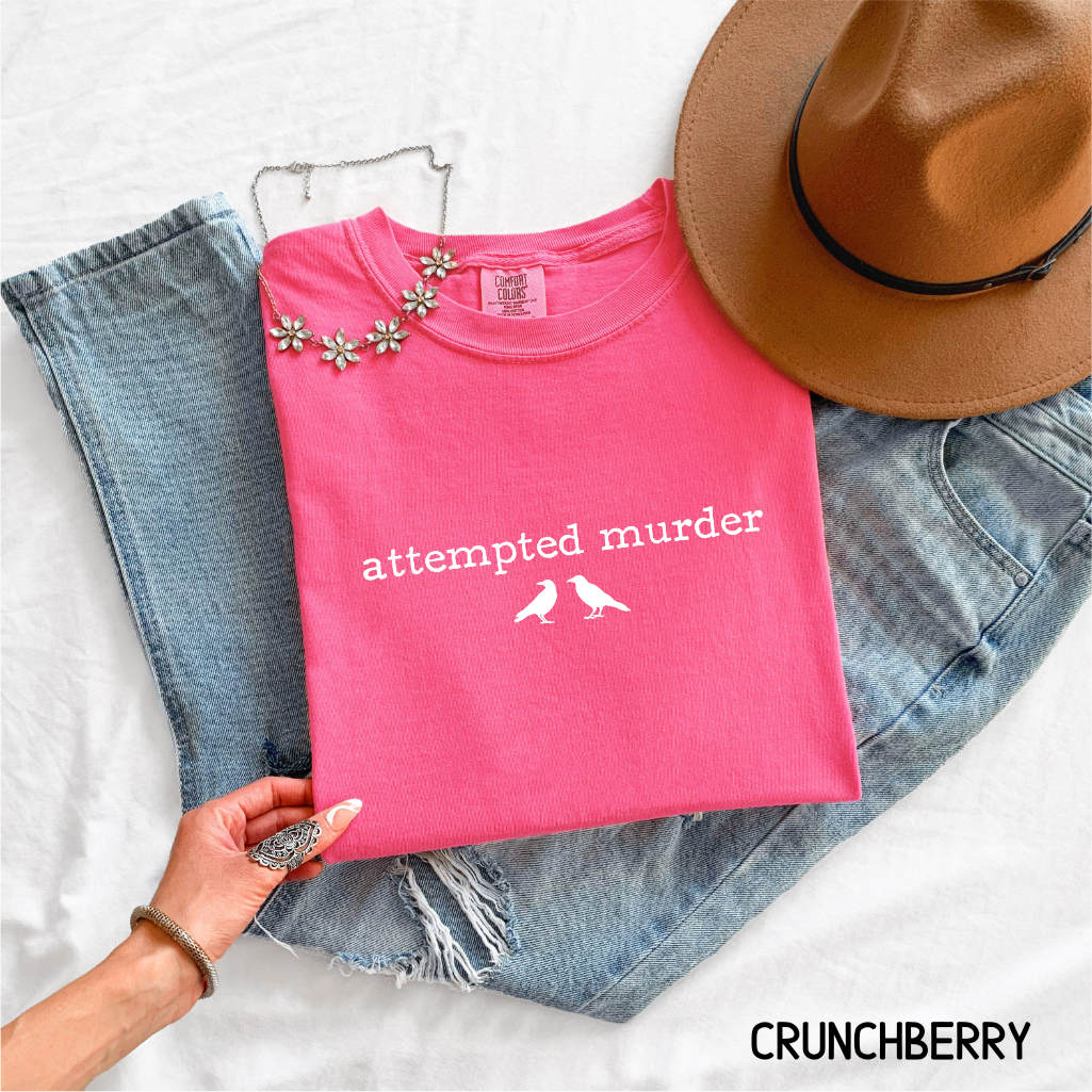 Funny Attempted Murder Comfort Colors Adult T-shirt