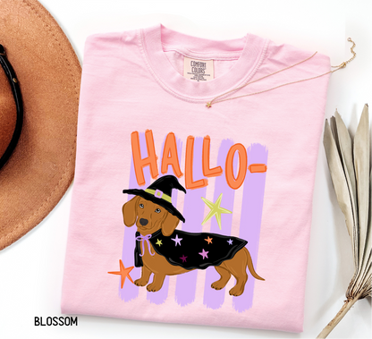 Dachshund Halloween Adult Comfort Colors T-Shirt