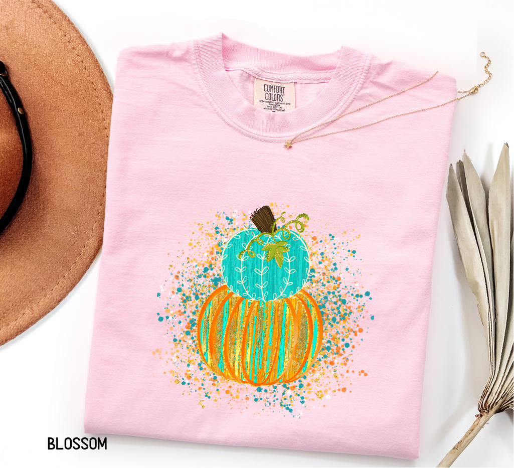 Colorful Pumpkin Adult Comfort Colors T-Shirt