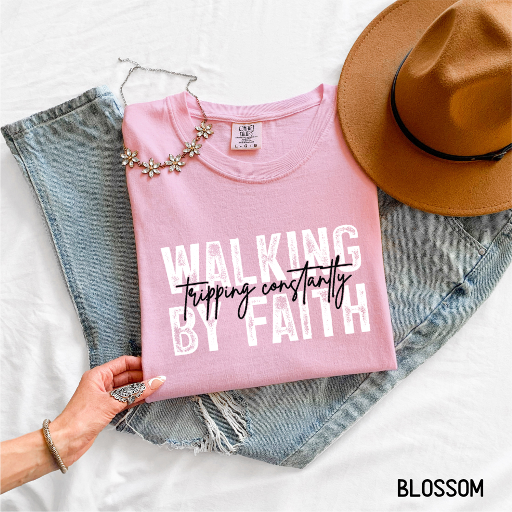 Walking By Faith Adult Comfort Colors T-Shirt