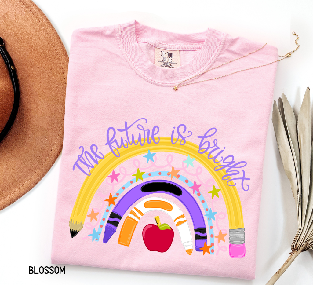 The Future is Bright Teacher Adult Comfort Colors T-Shirt