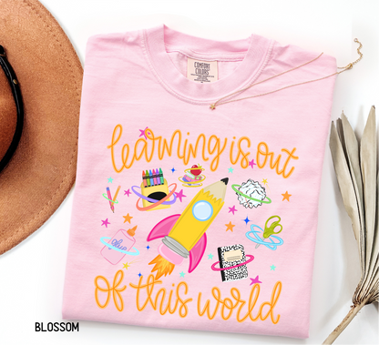 Learning is Out of This World Adult Comfort Colors T-Shirt