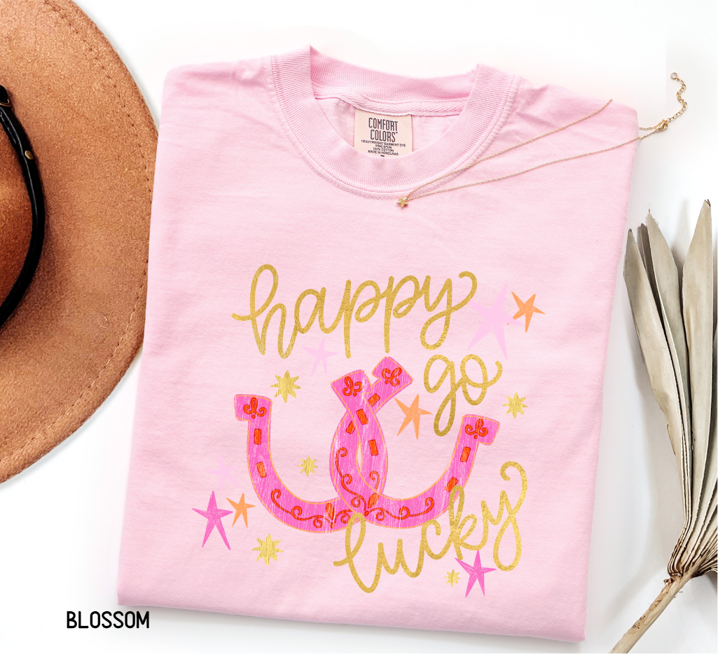 Happy Go Lucky Adult Comfort Colors T-Shirt