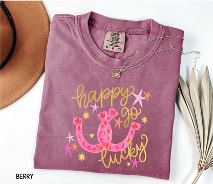 Happy Go Lucky Adult Comfort Colors T-Shirt