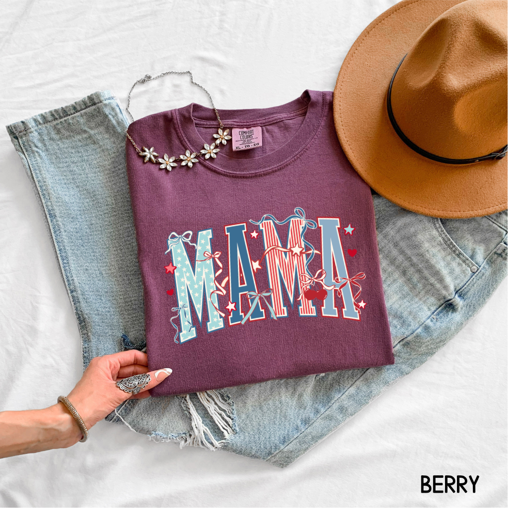 Patriotic Mama Adult Comfort Colors T-Shirt