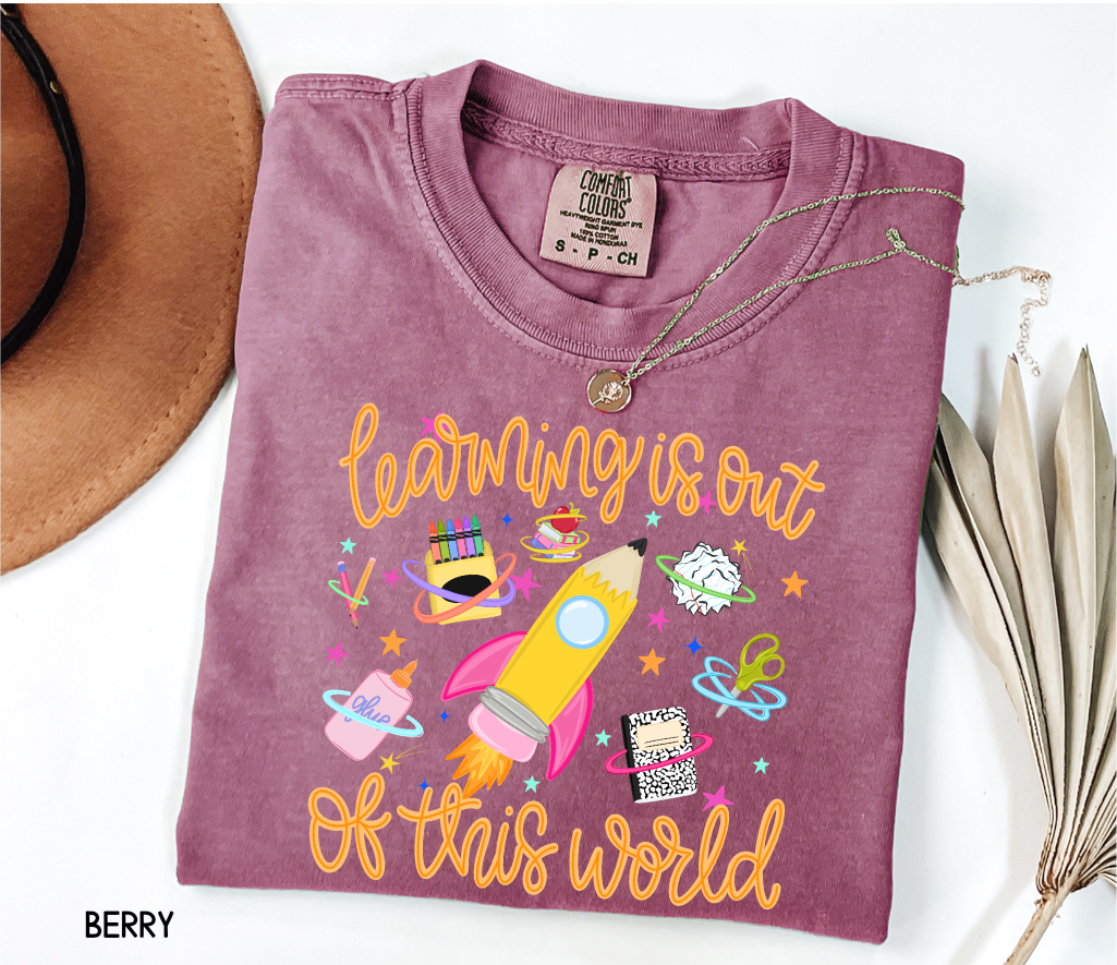 Learning is Out of This World Adult Comfort Colors T-Shirt