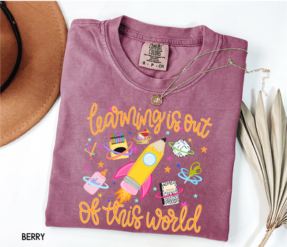 Learning is Out of This World Adult Comfort Colors T-Shirt