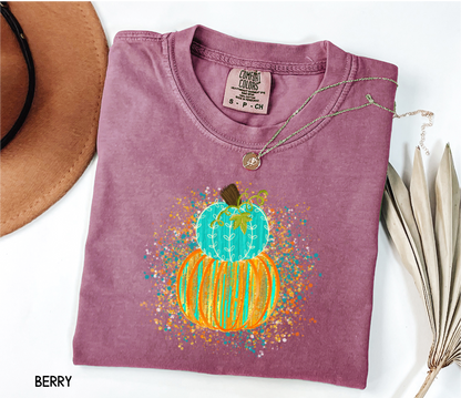 Colorful Pumpkin Adult Comfort Colors T-Shirt