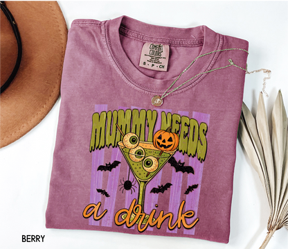 Mummy Needs a Drink Adult Comfort Colors T-Shirt