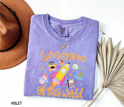 Learning is Out of This World Adult Comfort Colors T-Shirt