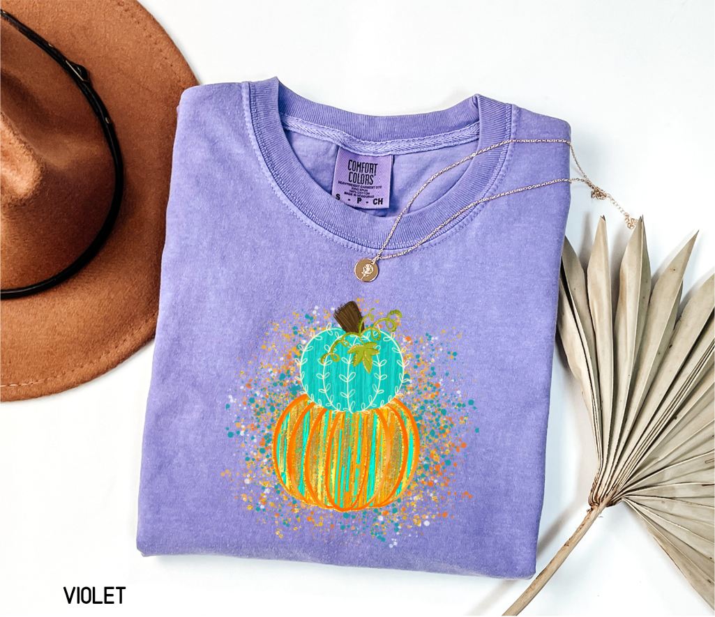 Colorful Pumpkin Adult Comfort Colors T-Shirt