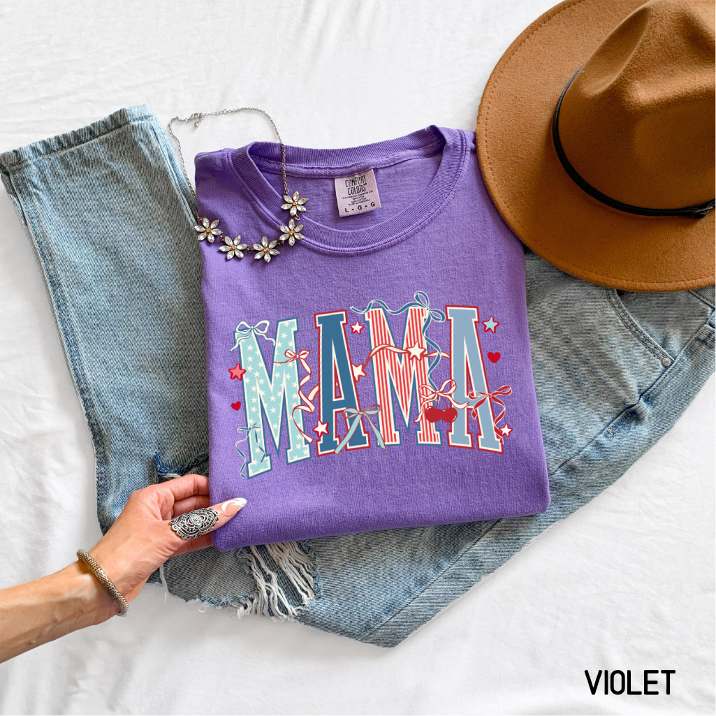 Patriotic Mama Adult Comfort Colors T-Shirt