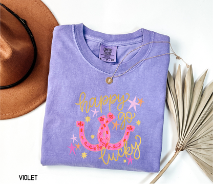 Happy Go Lucky Adult Comfort Colors T-Shirt