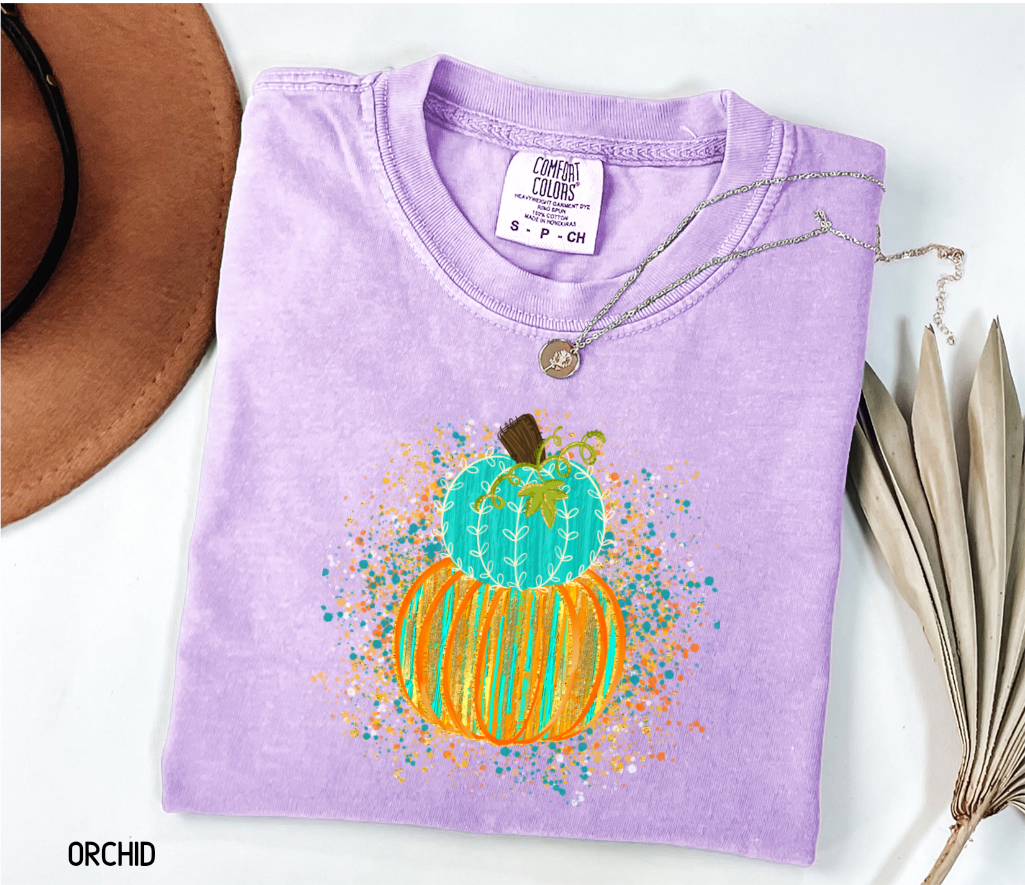 Colorful Pumpkin Adult Comfort Colors T-Shirt