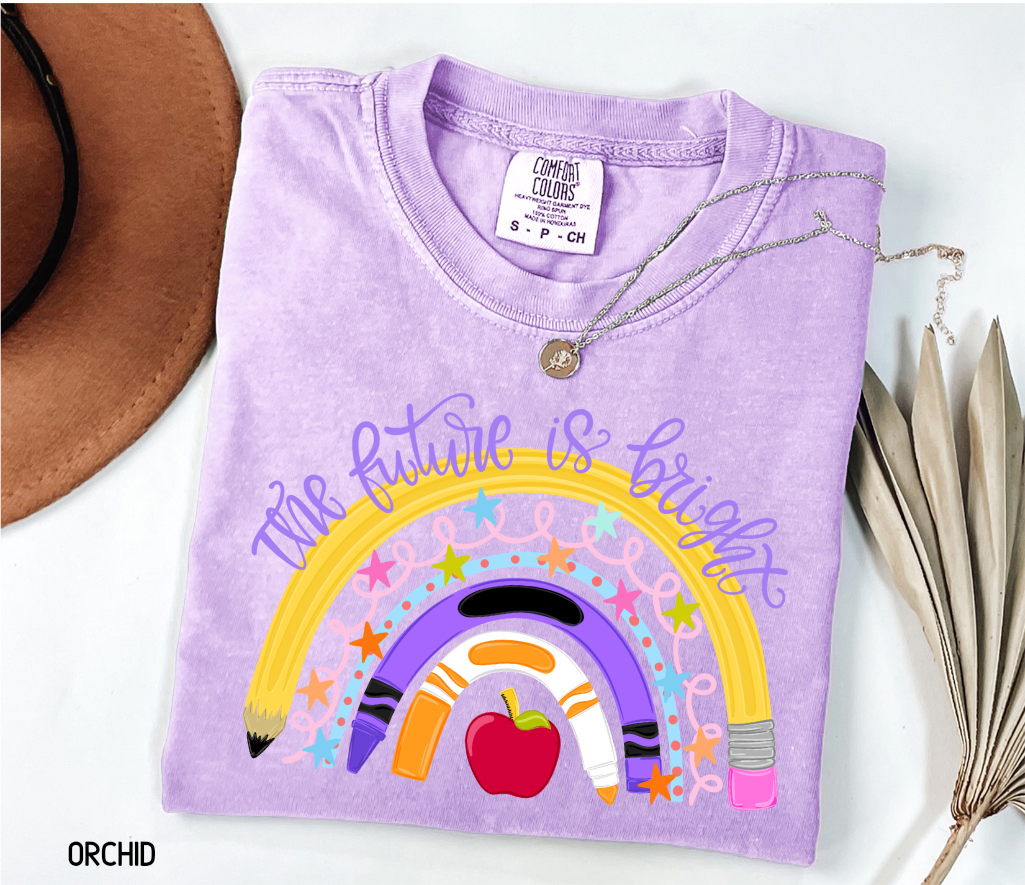 The Future is Bright Teacher Adult Comfort Colors T-Shirt
