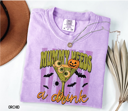 Mummy Needs a Drink Adult Comfort Colors T-Shirt