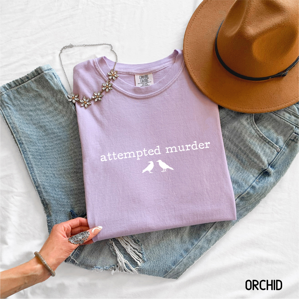 Funny Attempted Murder Comfort Colors Adult T-shirt