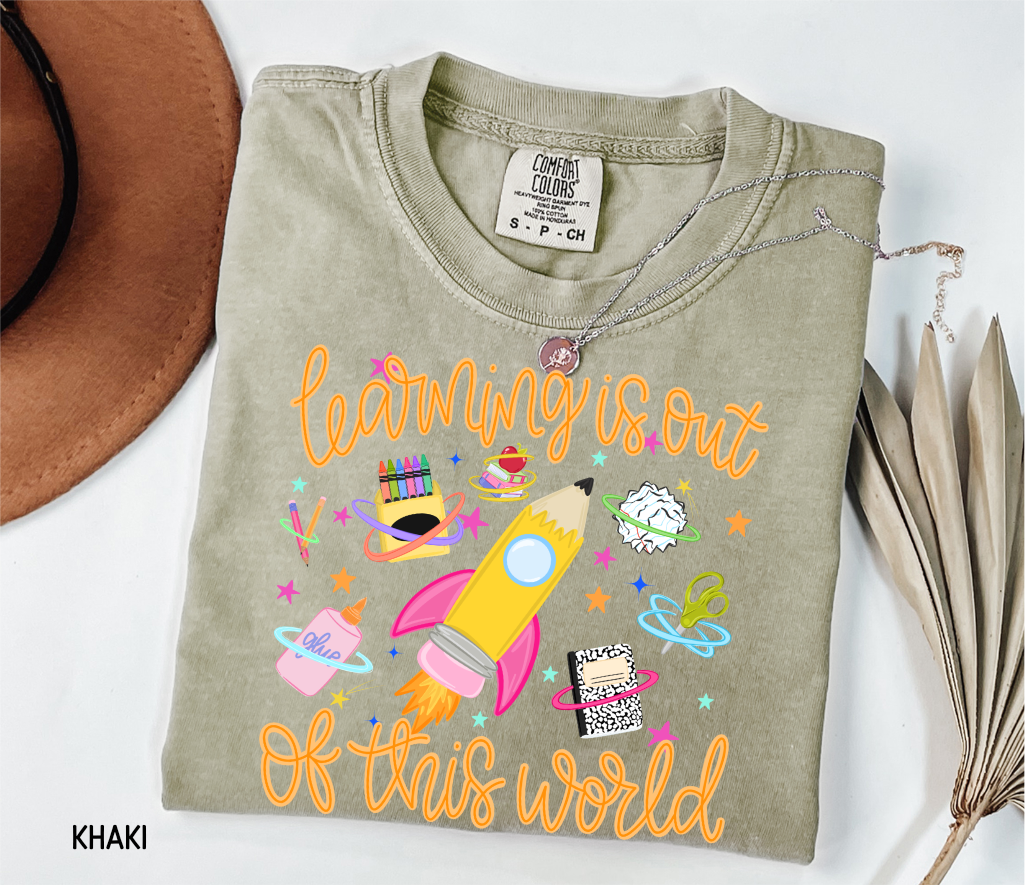 Learning is Out of This World Adult Comfort Colors T-Shirt