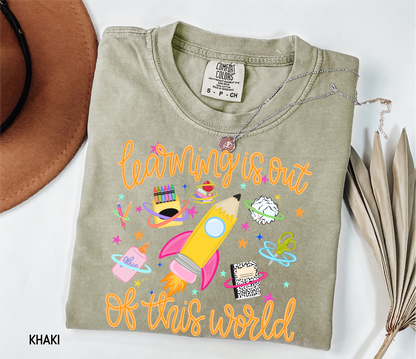 Learning is Out of This World Adult Comfort Colors T-Shirt
