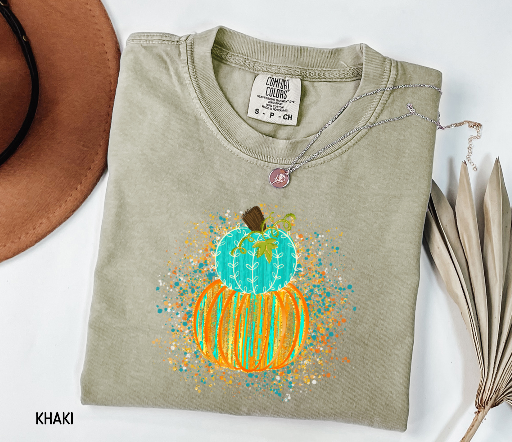 Colorful Pumpkin Adult Comfort Colors T-Shirt