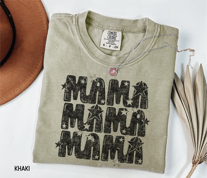 Mama with Stars Adult Comfort Colors T-Shirt